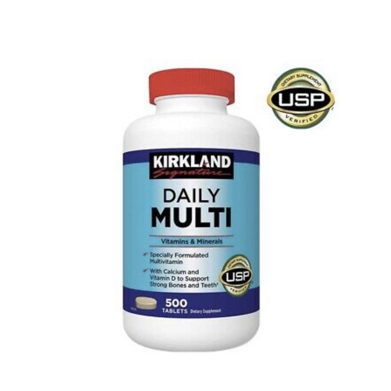 Viên Uống bổ sung Vitamin Kirkland Daily Multi chai 500 viên date 2023 | Thế Giới Skin Care