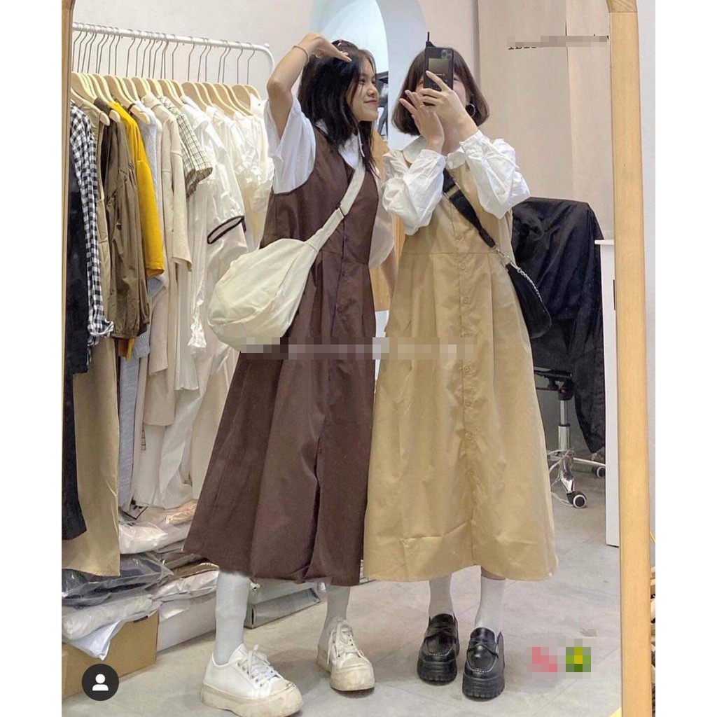 Váy Yếm BabyDoll Cài Cúc Dễ Thương Kiểu Dáng Trẻ Trung 2021 - Có Ảnh Thật Kèm Đánh Giá X.Store | BigBuy360 - bigbuy360.vn