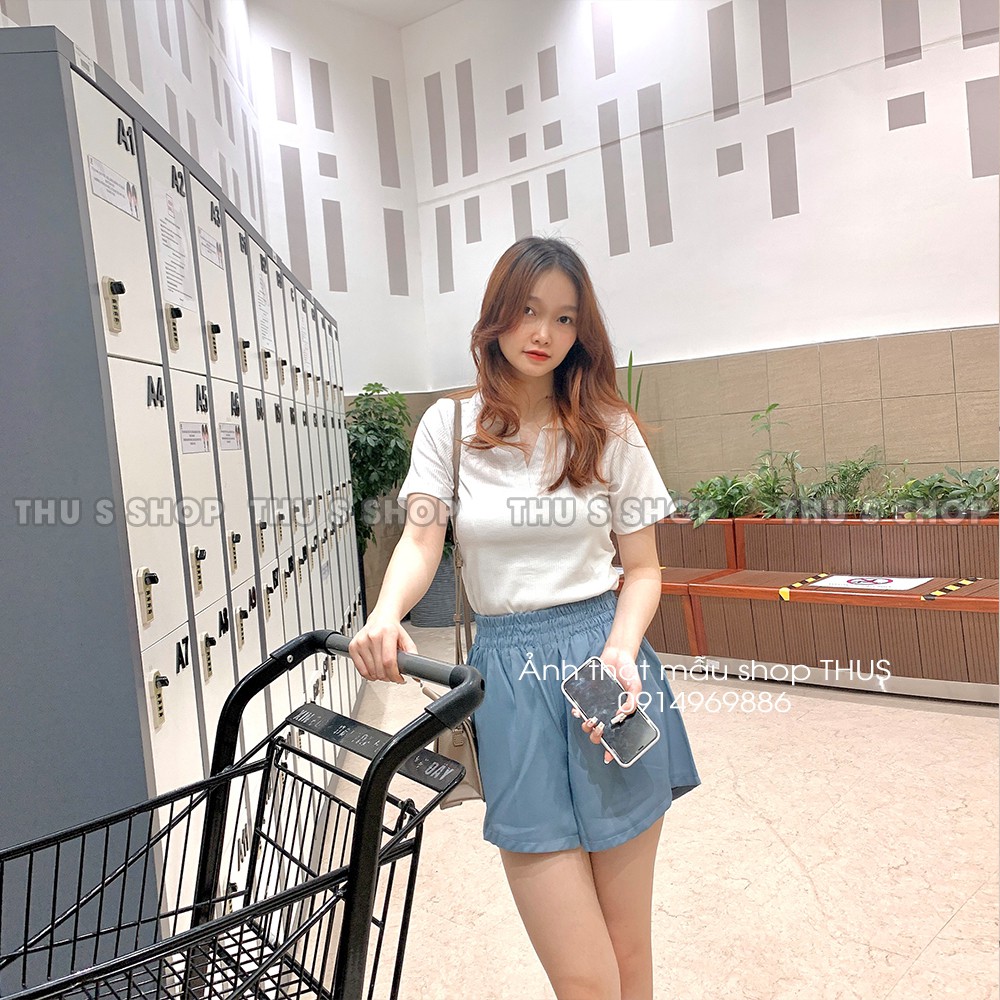 Quần short đùi ngắn form rộng vải lụa mềm mịn mát siêu nhẹ, Sooc nữ cạp lưng cao nhiều màu cực đẹp | BigBuy360 - bigbuy360.vn