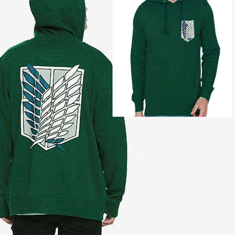 Áo Hoodie Lông Cừu In Hình Attack On Titan Thời Trang Dành Cho Nam