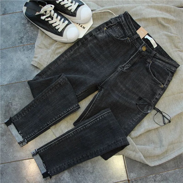 (Order) có bigsize Quần jeans gấp gấu basic