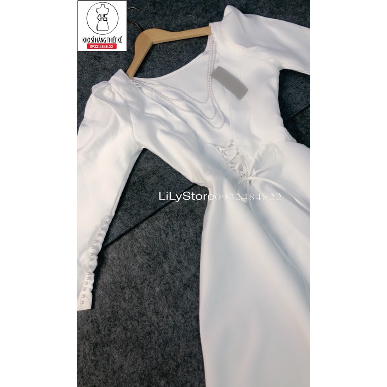 ĐẦM MAXI XÒE DÂU MẶC XẺ LƯNG KẾT CHUỔI MS1118Y full size :S/M/L/XL