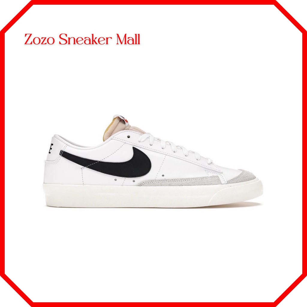 Giày Sneaker Nike Blazer Mid 77 Vintage White Black Cổ Thấp Kiểu Dáng Thể Thao Phối Màu Đen Trắng Cao Cấp Full Box Bill
