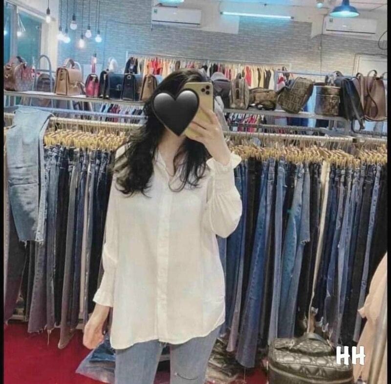 Áo sơ mi nữ tiểu thư bo tay nhún cổ bẻ basic form đẹp dễ mặc | BigBuy360 - bigbuy360.vn