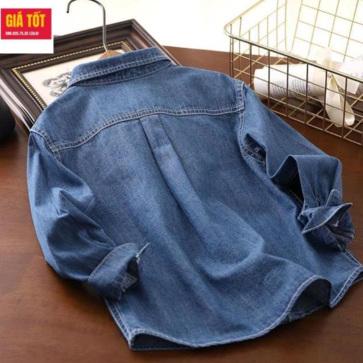 Áo sơ mi bò size đại cho bé trai 9 tuổi  ✨Áo bé trai đi học đi chơi 20kg 25kg 30kg 35kg 40kg