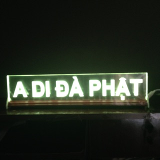 Chữ điện mica phật giáo A DI ĐÀ PHẬT (cao10cm x dài 50cm)