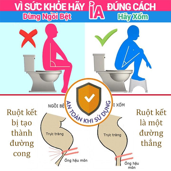 Ghế kê chân toilet khi đi vệ sinh chống táo bón- 2798 Song Long Plastic