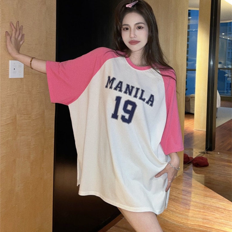 Áo Thun Nữ Tay Ngắn Dáng Rộng In Số