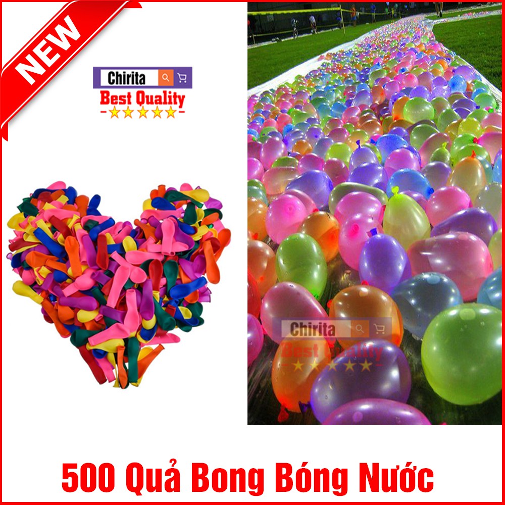 Bong Bóng Nước Tròn Đủ Màu Loại 500 Cái - Happy Time Balloon B500