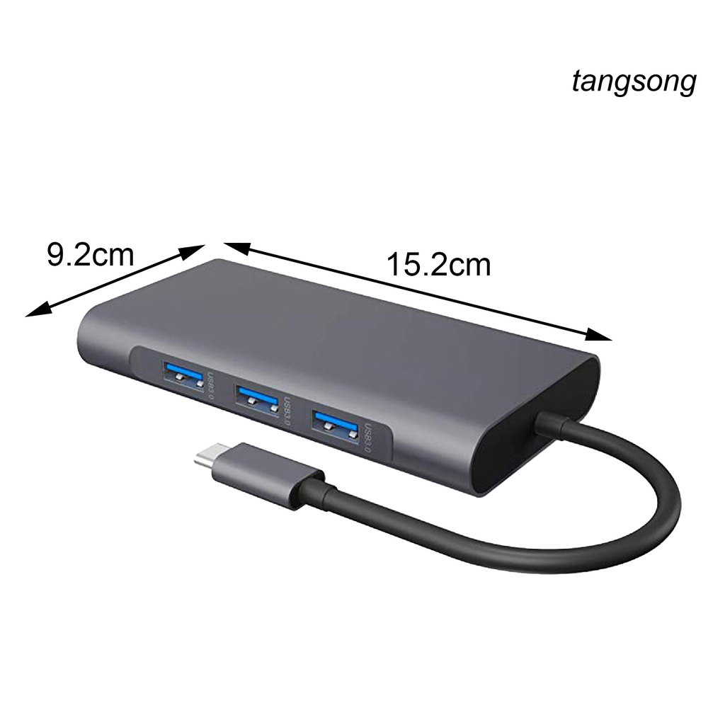 Bộ Chuyển Đổi Ts-10 In 1 Type-C Sang Vga Usb3.0 Pd