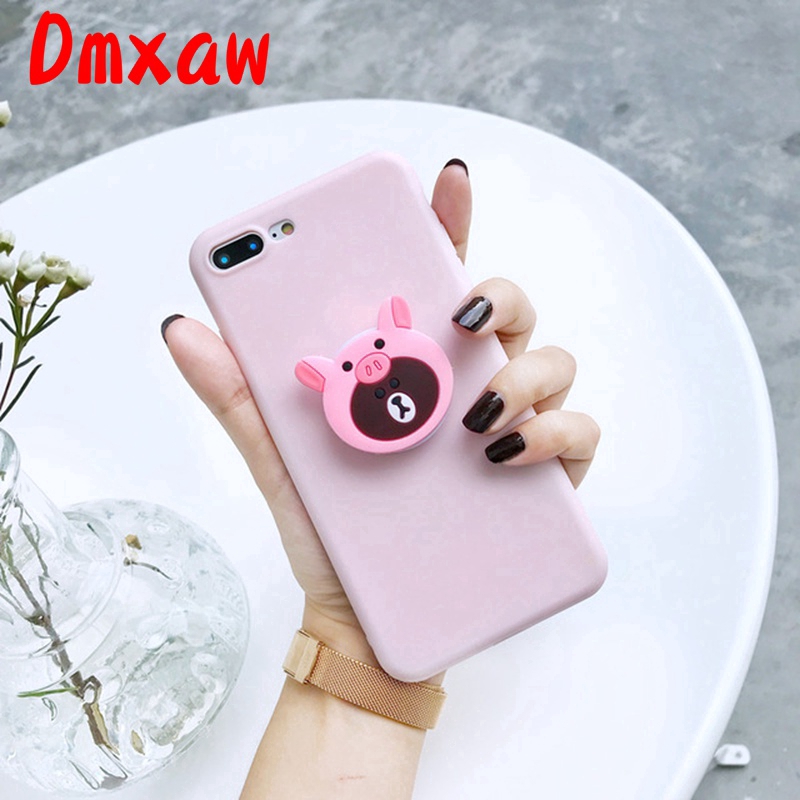 Ốp Điện Thoại Silicon Có Giá Đỡ Hình Gấu 3d Cho Xiaomi Mi 11 Pro 11 Ultra 11 Lite Note 10 Pro Lite 10 Lite Poco M3 C3 X3 X3 Pro