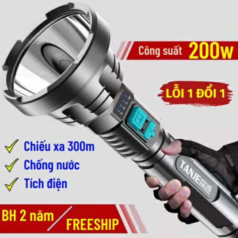 Đen Pin Siêu Sáng, Đèn Bin Siêu Sáng P15 Sử Dụng Pin Lithium Siêu Sáng Siêu Bền Bảo Hành 2 Năm Đổi Mới