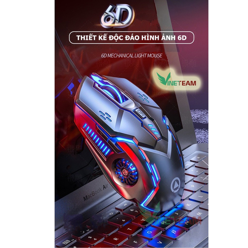 Chuột chơi game máy tính G5 led RGB-chuột Gaming thiết kế 6D,chỉnh được DPI, tương thích pc, laptop-Xgamingstore -dc4398