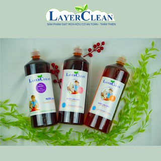 Nước lau sàn hữu cơ Layer Clean 1.25l an toàn và chống cong vênh sàn gỗ
