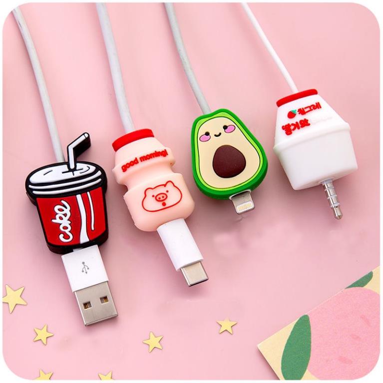 Phụ kiện bảo vệ dây cáp sạc chống đứt hình hoạt hình dễ thương