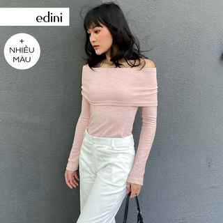 Áo kiểu bẹt vai tay dài EDINI A1339