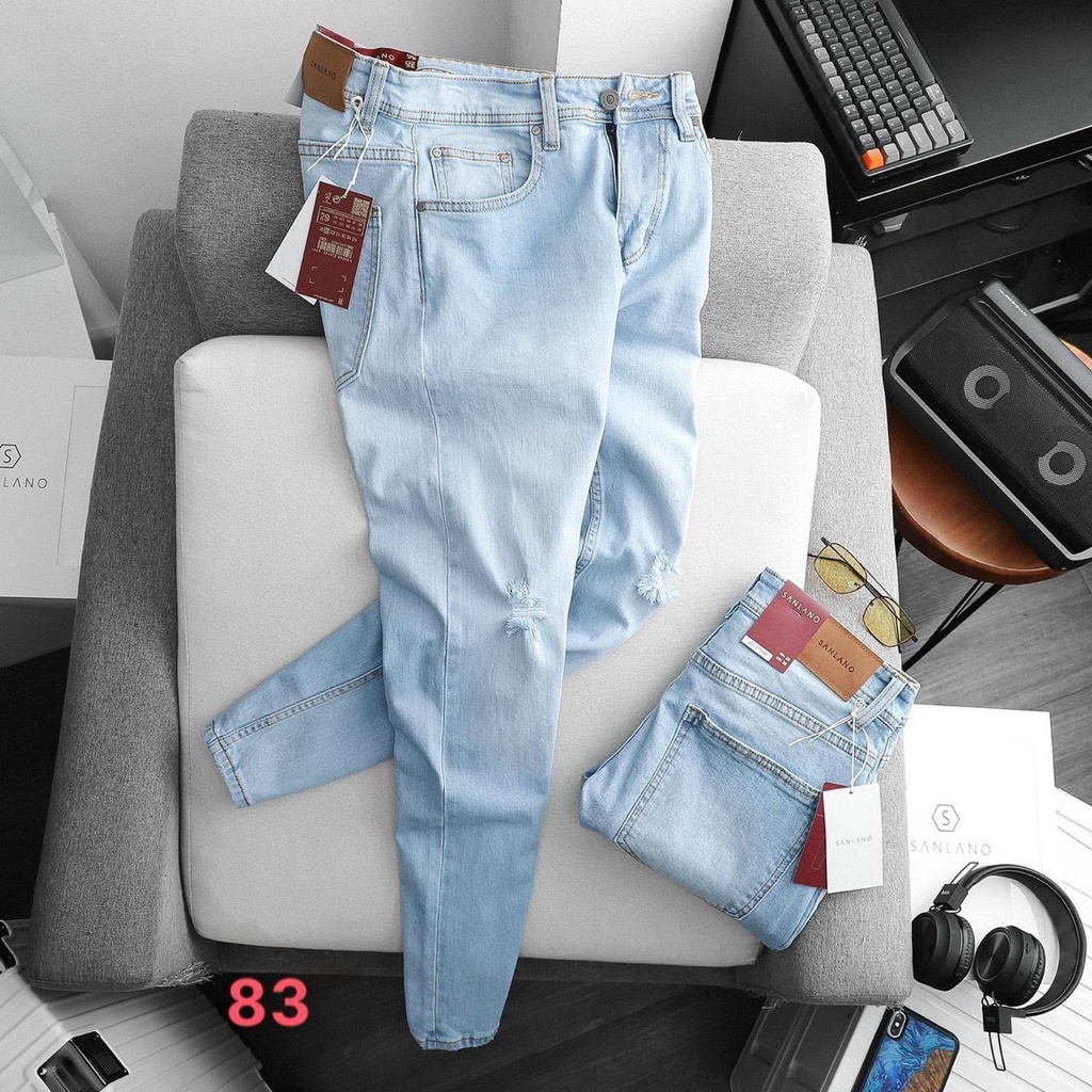 Quần jean nam co dãn MẪU TRƠN King168 , jean nam cao cấp BS21
