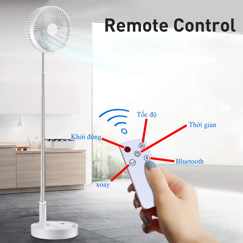 Quạt tích hợp loa không dây Âm nhạc XIAOMI ZOLELE 7200mAh Audio Foldable Fan P10S | BigBuy360 - bigbuy360.vn