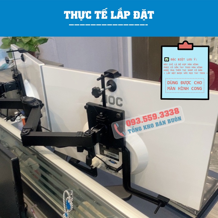 Bộ Kẹp Màn Hình Máy Tính A2 17 - 27 - 32 Inch - Bộ Kit Vesa Mount - Lắp Với Giá Treo Màn Hình