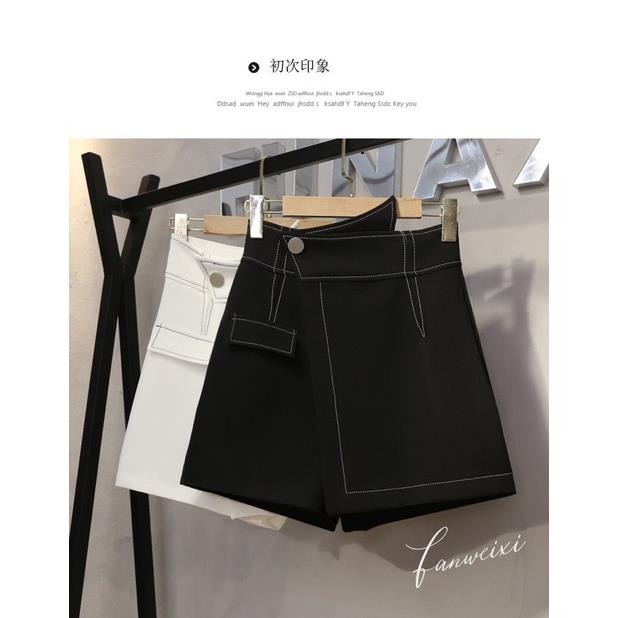 QUẦN GIẢ VÁY /QUẦN CHÂN VÁY CẠP CAO VIỀN CHỈ NỔI PHONG CÁCH HÀNG QUỐC VV1 [Hàng Siêu Cấp] | BigBuy360 - bigbuy360.vn