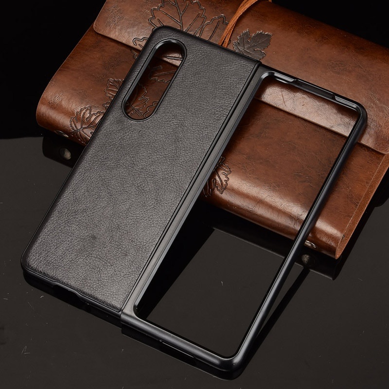 Bao da điện thoại bằng PU họa tiết vẽ quả vải cho Samsung Galaxy Z Fold 3 Z Fold 2