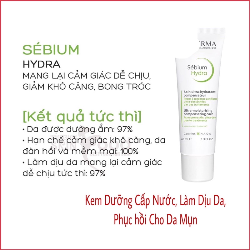 [ Bill Pháp] Kem Dưỡng Ẩm Dành Cho Da Dầu Mụn Bio xanh 40ml