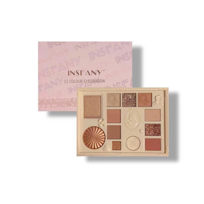 Bảng Phấn Mắt Màu Lì Ánh Ngọc Trai Lâu Trôi Lên Màu Chuẩn Insfany