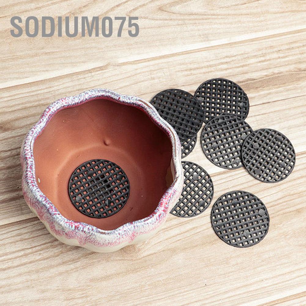 Hàng Hot 10PCS Làm vườn Chậu hoa Lỗ lưới Tấm lót thực vật Chậu cây cảnh Lưới phía dưới Hàng giao ngaySodium075