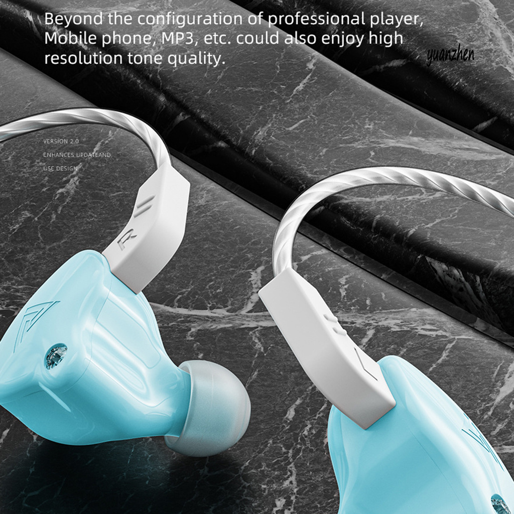 yuanzhen QKZ AK6-X 1.2m Wired Earphone In-ear HiFi Heavy Bass Line Control Headphone with Mic for Music