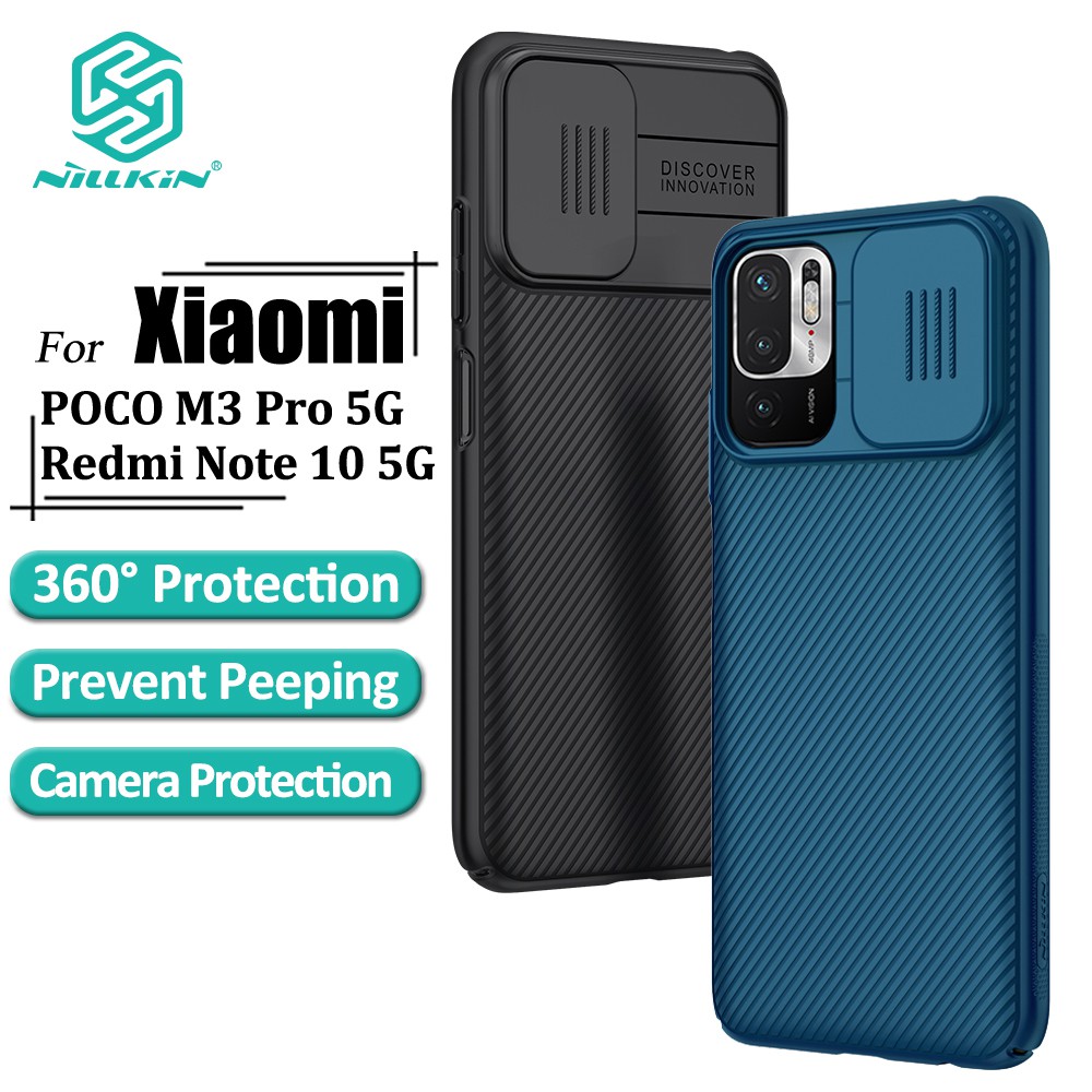 Ốp điện thoại Nillkin Camshield PC cứng bảo vệ camera riêng tư cho Xiaomi POCO M3 Pro / Redmi Note 10 5G