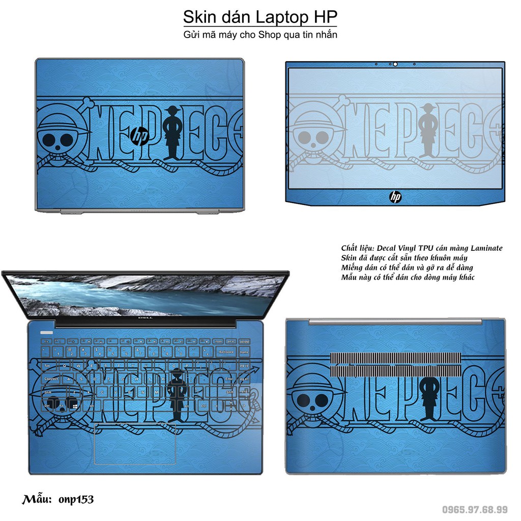 Skin dán Laptop HP in hình One Piece _nhiều mẫu 19 (inbox mã máy cho Shop)