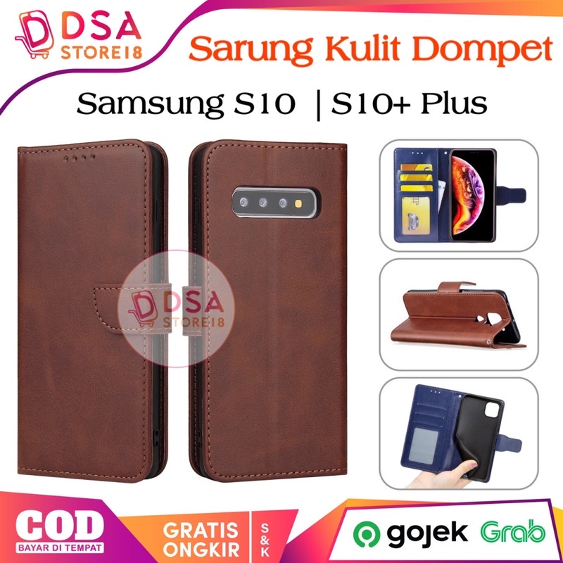 Bao Da Điện Thoại Dạng Ví Nắp Lật Cho Samsung S10+ Plus