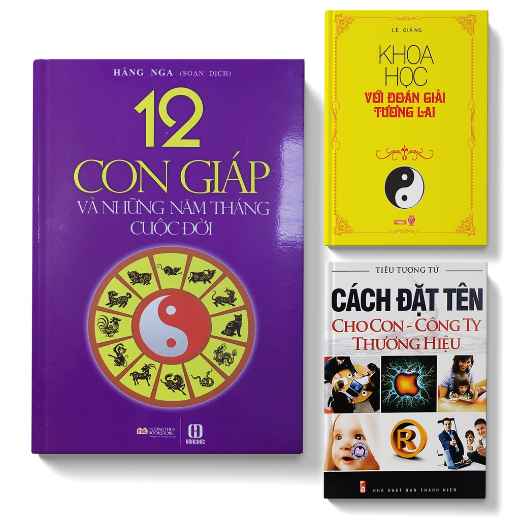 Sách - Combo 3 cuốn - 12 con giáp, Khoa học với đoán giải tương lai, Cách đặt tên con - công ty - thương hiệu