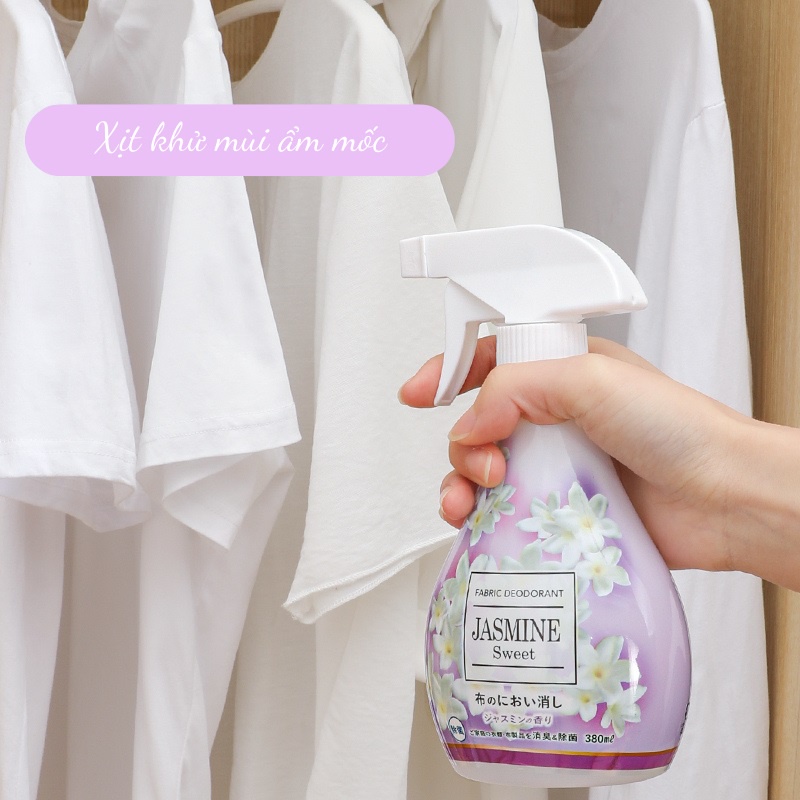 Xịt thơm quần áo khử mùi ẩm mốc, diệt khuẩn hương thơm dịu nhẹ Kyowa chai 380ml nhập khẩu trực tiếp tại Nhật Bản AD109