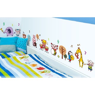Decal dán tường đàn thú lễ hội vui nhộn