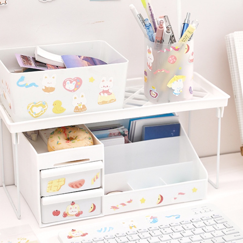 Peach🍑Miếng Dán Trang Trí Sổ Tay/ Album Ảnh/ Sổ Tay Hình Thỏ Dễ Thương Phong Cách Hàn Quốc diy 4 Kiểu