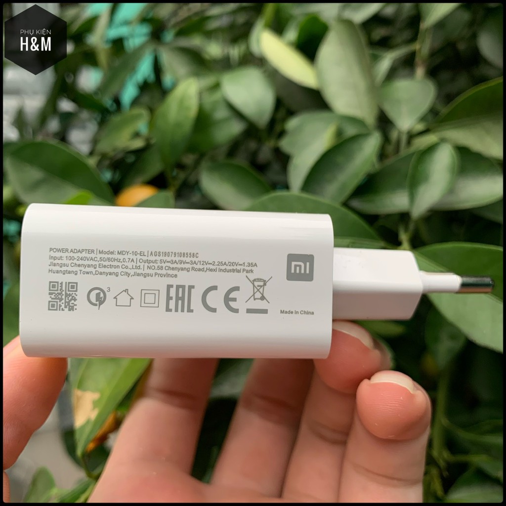 Củ sạc nhanh Xiaomi 33W / 27W / 18W, Chính hãng, Chân sạc tròn - trắng