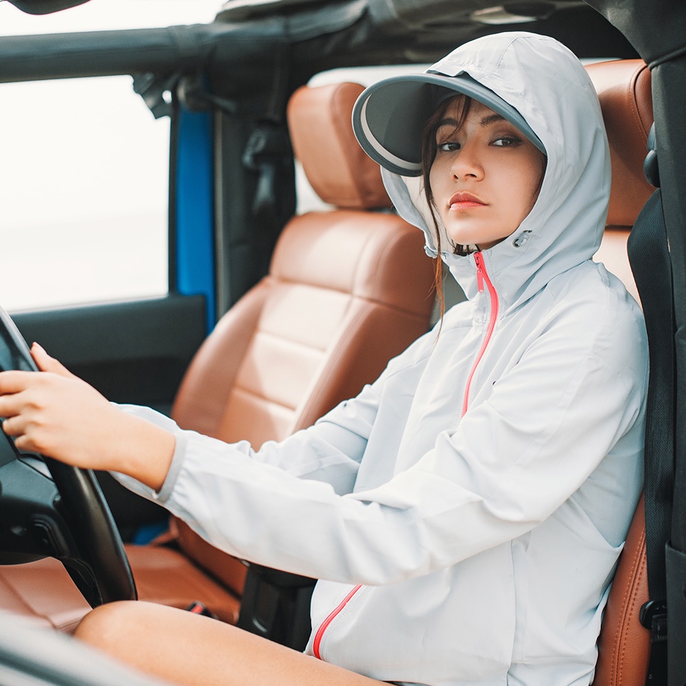 OhSunny Áo khoác thể thao tay dài chống tia uv siêu nhẹ thoáng khí UPF50+