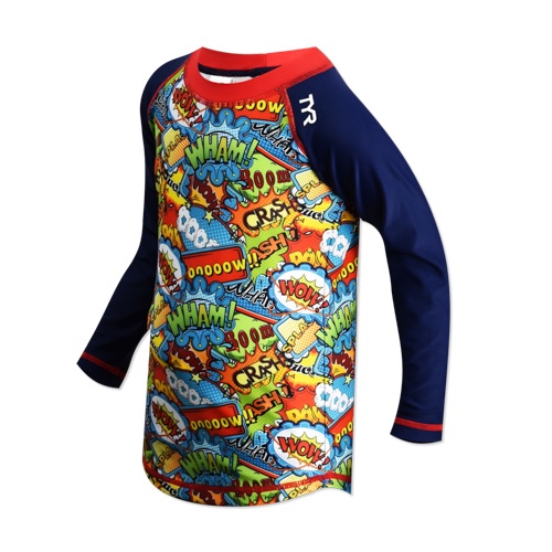 Áo bơi tay dài chống nắng TYR Comic Tiki Junior Long Sleeve Guard thiết kế trẻ trung năng động khi bơi