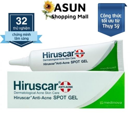 Gel 2 Ngày Làm Giảm Mụn Hiruscar 10g Anti Acne Spot Gel +