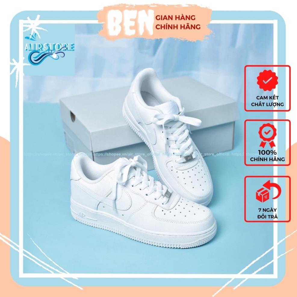 Giày_nike air force 1 màu trắng nam nữ, Giày sneaker nike_af1 trắng bản đẹp đế không vàng full box bill 🤞
