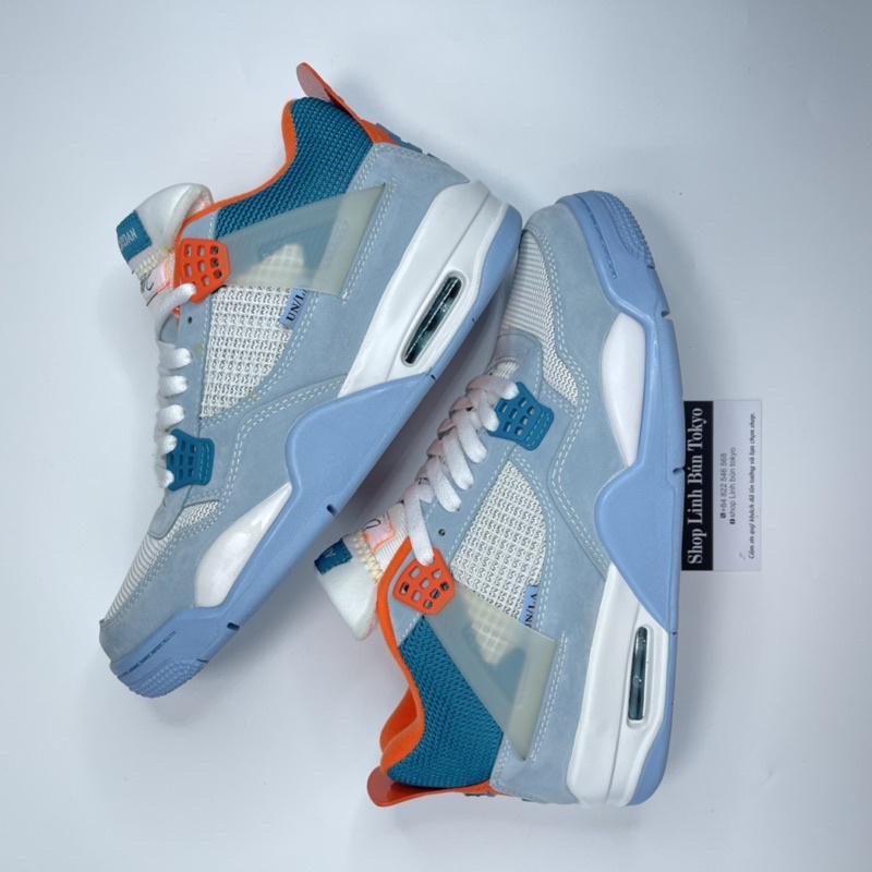 ( LINH BÚN TOKYO ) Giày jodan4 unla xanh + full hộp