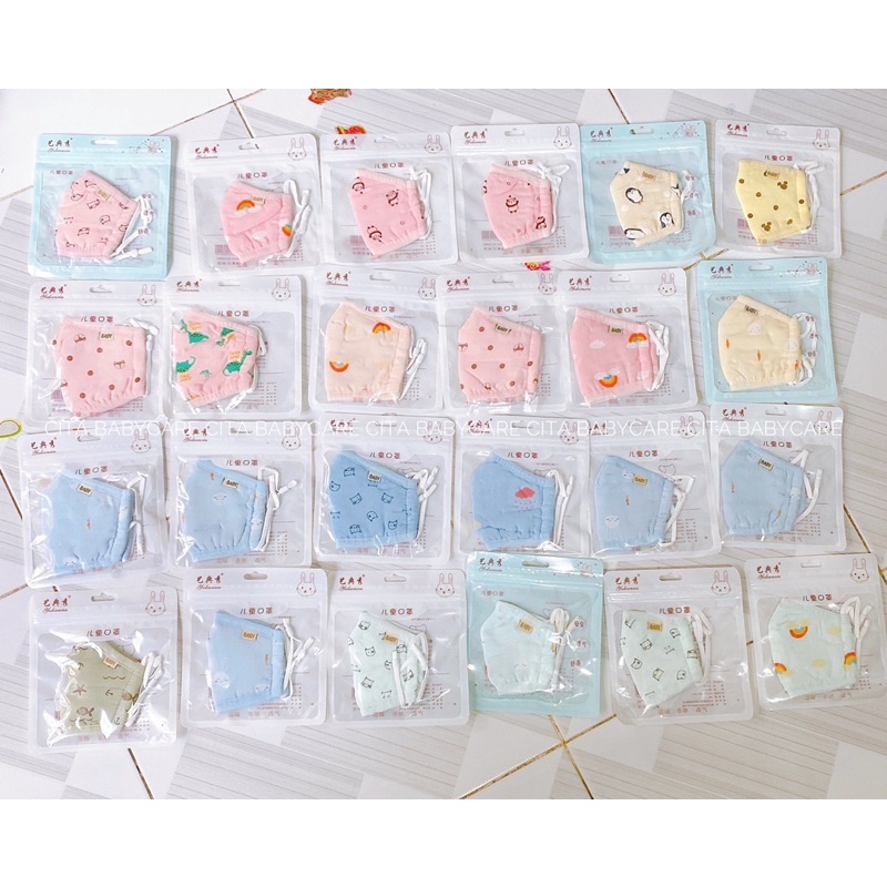 Khẩu trang vải cho bé từ 1-3 tuổi