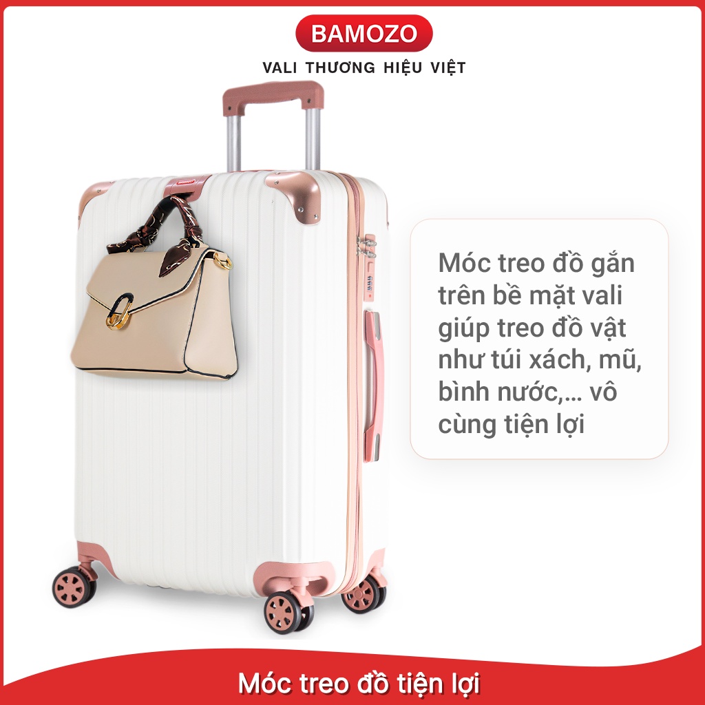 Vali Kéo Du Lịch Bamozo 8809 Size 24inch Nhựa Chống Va Đập Chống Trầy Xước-Size Ký Gửi-Bảo Hành 5 Năm