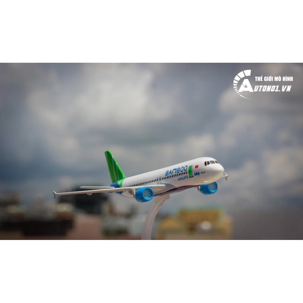 MÔ HÌNH MÁY BAY BAMBOO AIRWAYS 16CM EVERFLY 6774