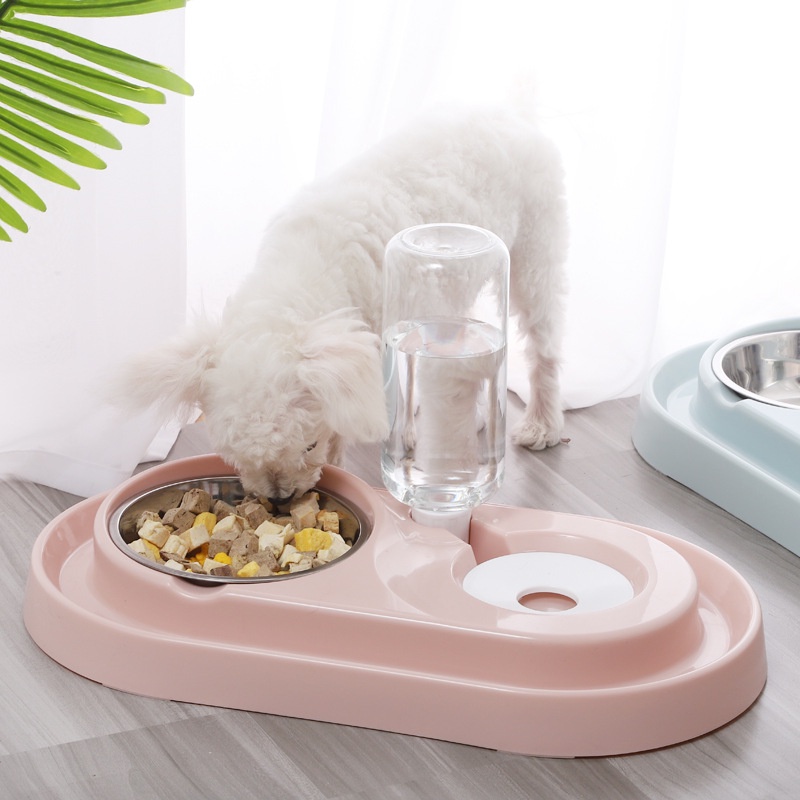 Bát ăn cho chó mèo, khay đựng thức ăn nước uống tự động cho chó mèo, P7