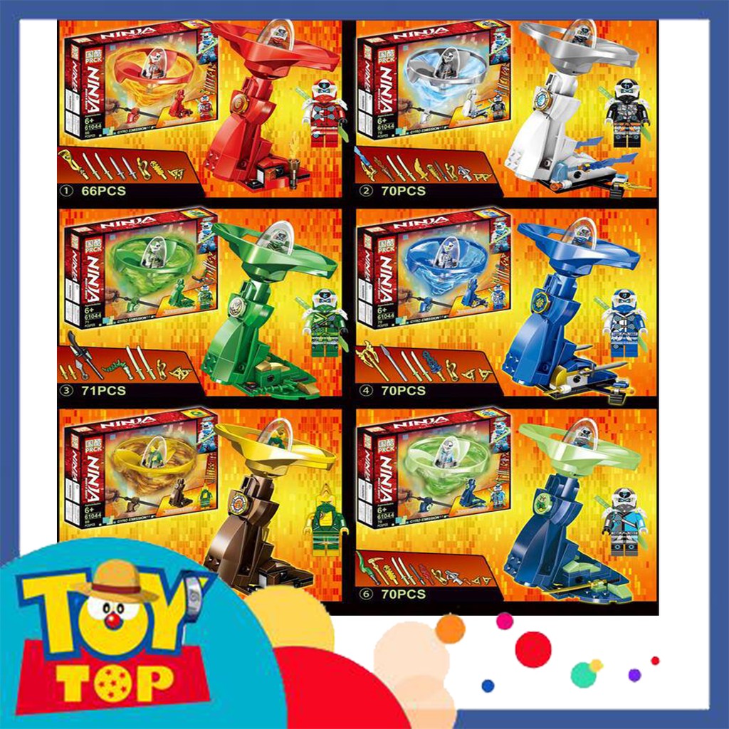 [Một hộp] Đồ chơi xếp hình lắp ghép ninjago con quay lốc xoáy ninja season 12 bản Gyro Emission PRCK 61044