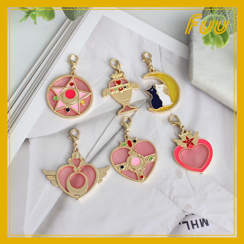 (Đọc kĩ mô tả) Móc treo trang trí, mặt dây chuyền Thủy Thủ Mặt Trăng (Sailor Moon) mẫu 1