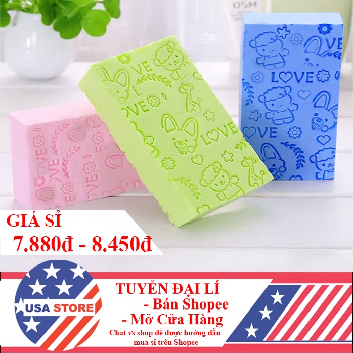 Bông Tắm Bọt Biển Kì Gét Tẩy Da Chết Siêu Sạch Cho Body - Mút Non Siêu Mềm Mại Tạo Bọt Nhiều