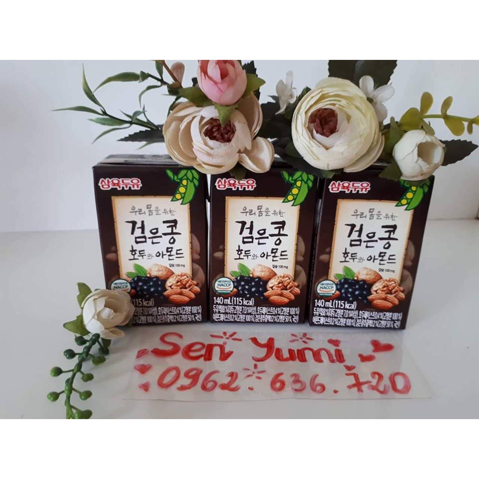 Sữa óc chó hạnh nhân đậu đen 24 hộp 140ml ( HSD đến Tháng 5/2019)